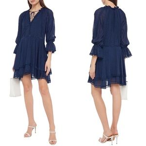 Alice + Olivia by Stacey Bendet Joanne Double Handkerchief Hem Dress Size 8 NWT